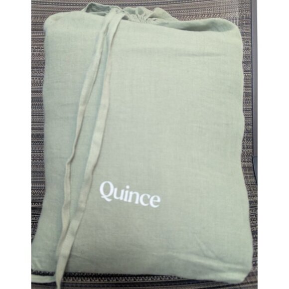 Quince 100% European Linen Duvet 3PC Set Color Willowleaf Full/Queen -NEW- - Picture 1 of 7